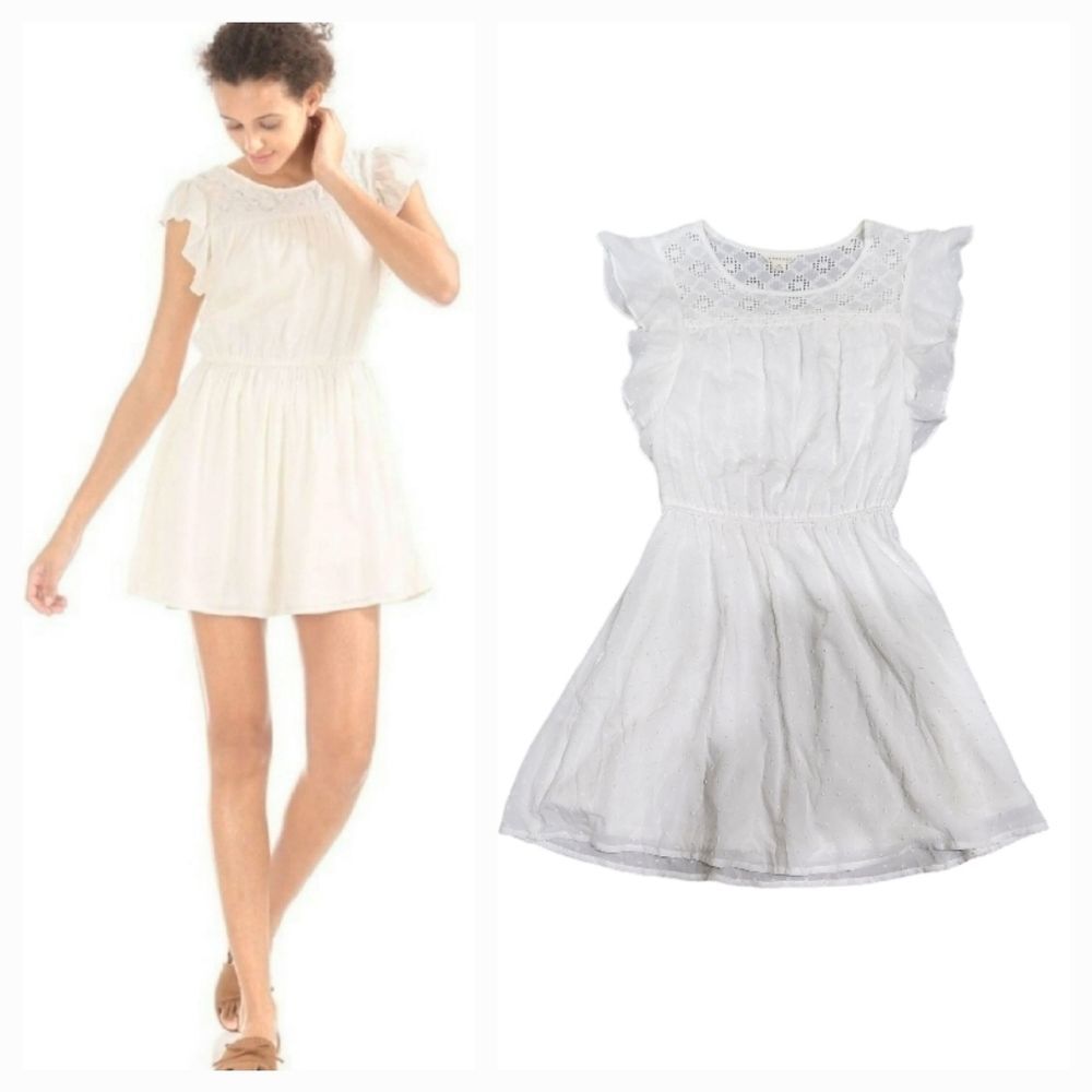Aeropostale White Ruffle Sun Dress Excellent XS